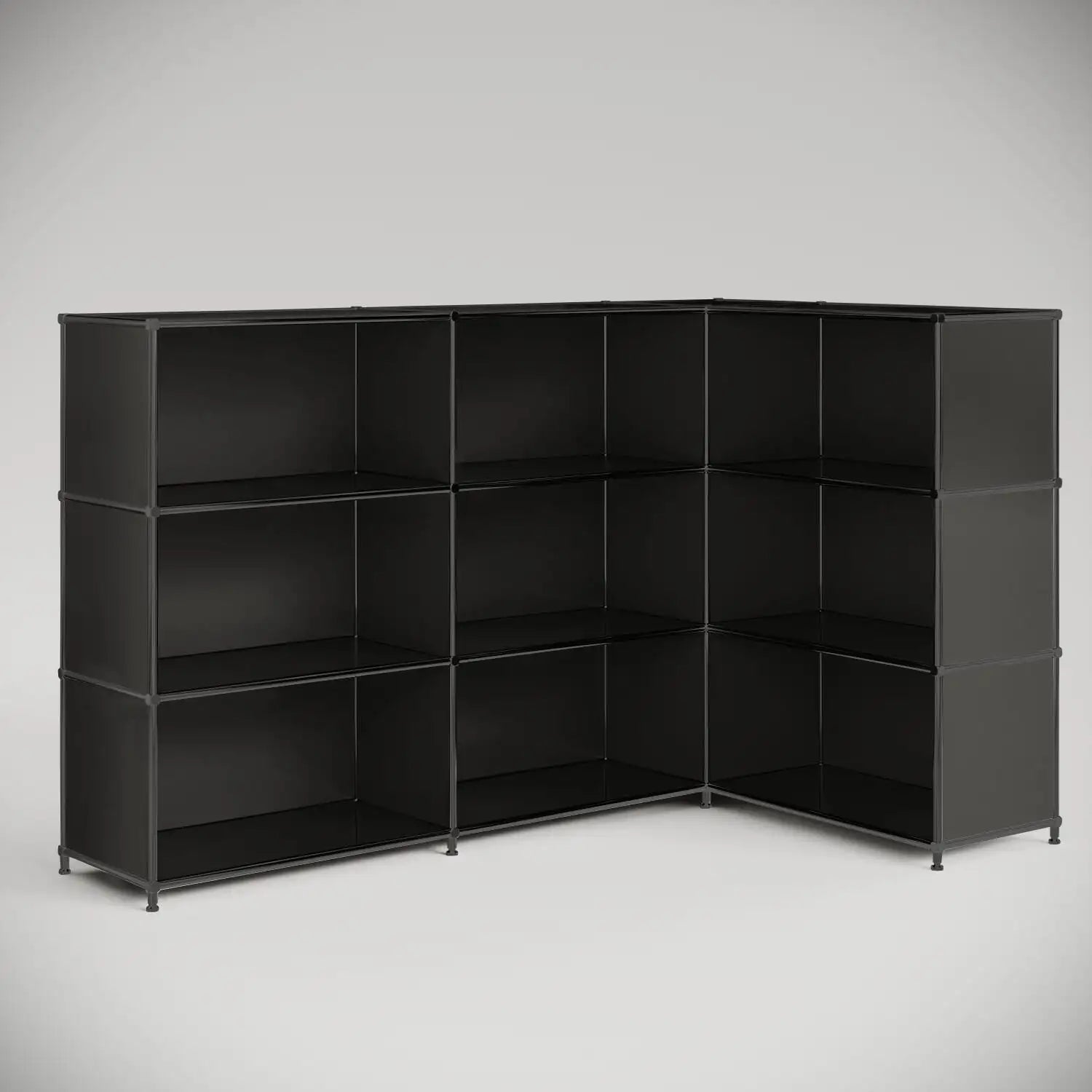 Comptoir d'accueil compact en chrome noir