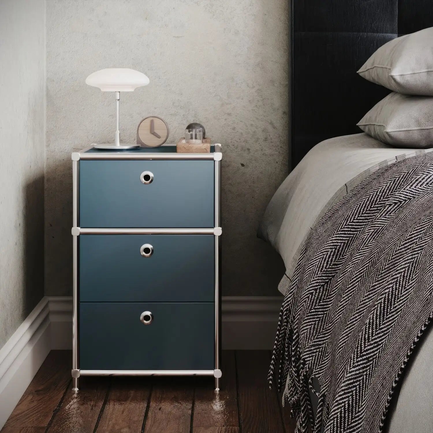 Schreibtischcontainer in Petrol mit 3 Schubladen