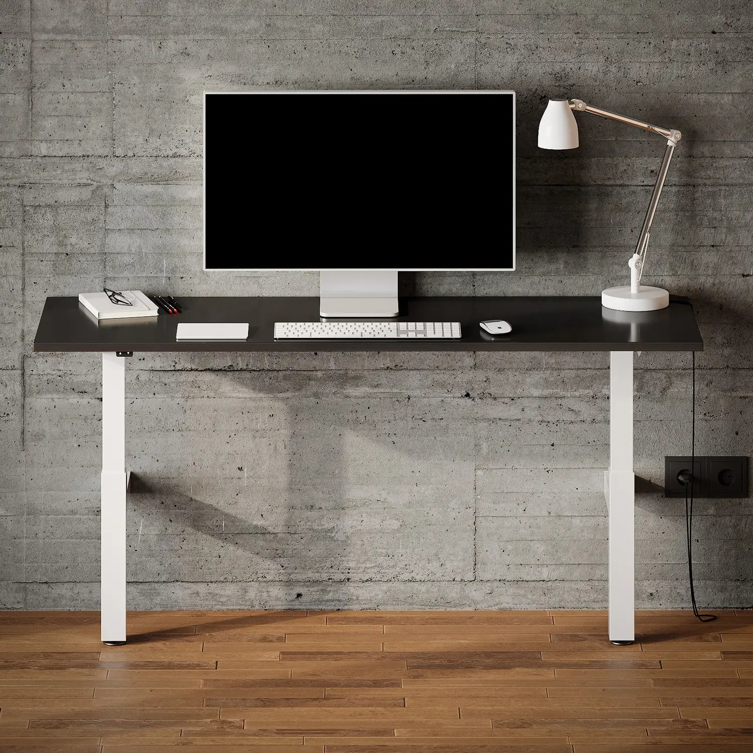 Height-adjustable wall table 140cm