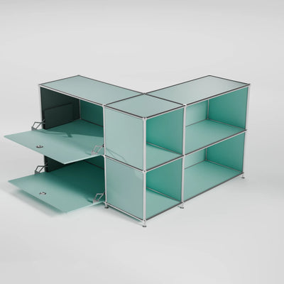 Mint corner sideboard with 2 doors and hole handle – modern sideboard made to measure