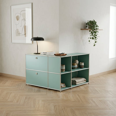 Mint corner sideboard with 2 doors and hole handle – modern sideboard made to measure