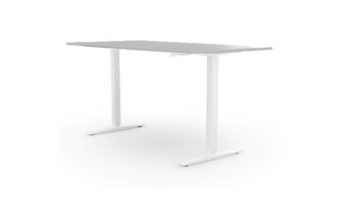 SALE: ECCO höhenverstellbarer Schreibtisch weiss/hellgrau  135x70cm