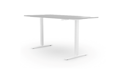 SALE: ECCO höhenverstellbarer Schreibtisch weiss/hellgrau  135x70cm