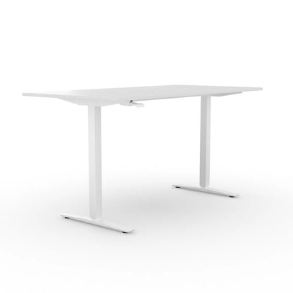 SOLDES : Bureau ECCO réglable en hauteur, blanc, 135 x 70 cm