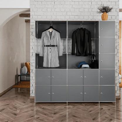Garderobe in elegantem Dunkelgrau