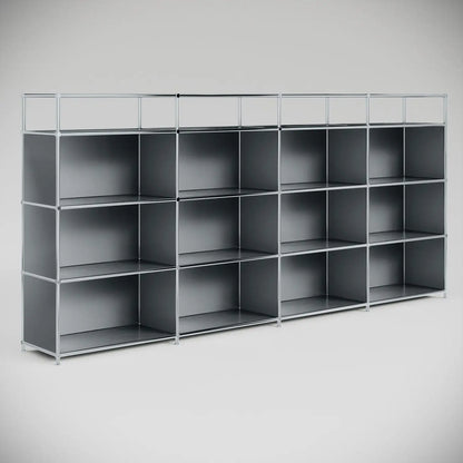 Large reception desk in dark grey