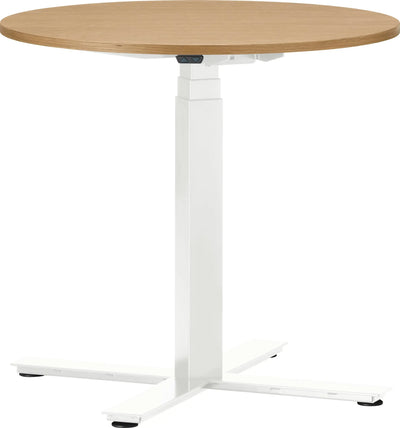 Height-adjustable round conference table