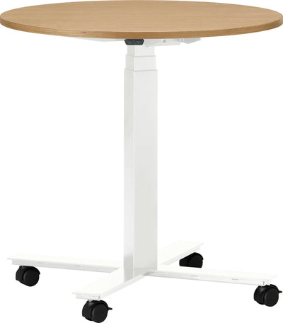 Height-adjustable round conference table
