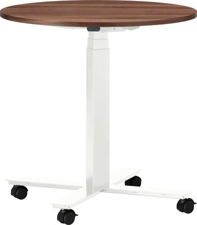 Height-adjustable round conference table