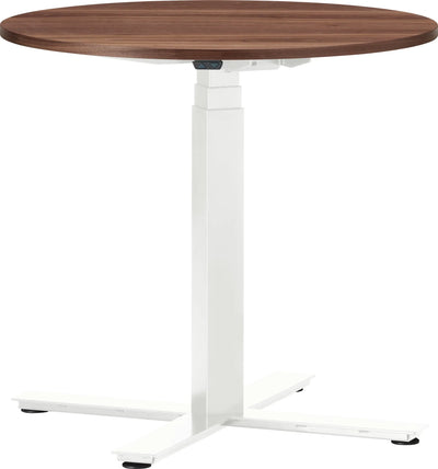 Height-adjustable round conference table
