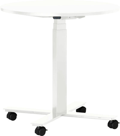 Height-adjustable round conference table