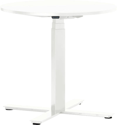 Height-adjustable round conference table