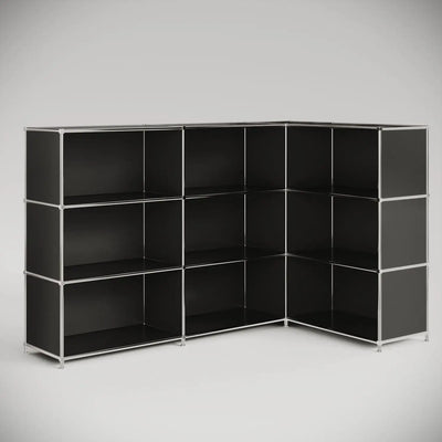 Bureau d'accueil compact en forme de L