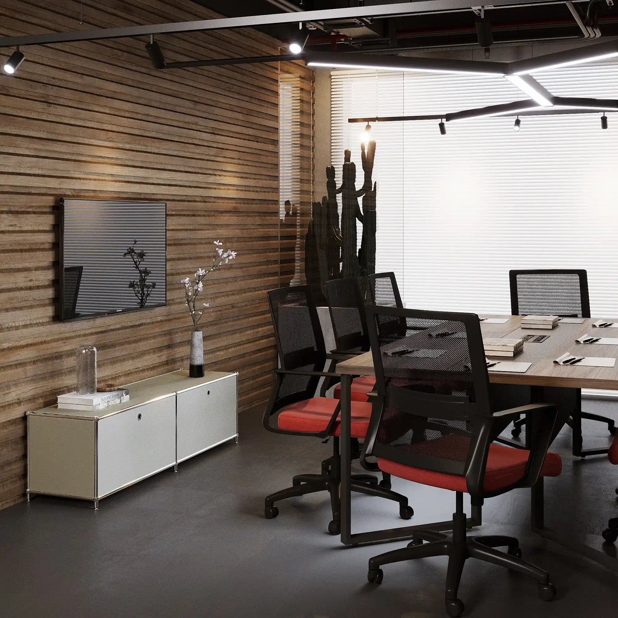 Lowboard in Hellgrau mit 2 Klappen