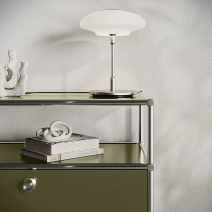 Lowboard in olive green with 2 flaps