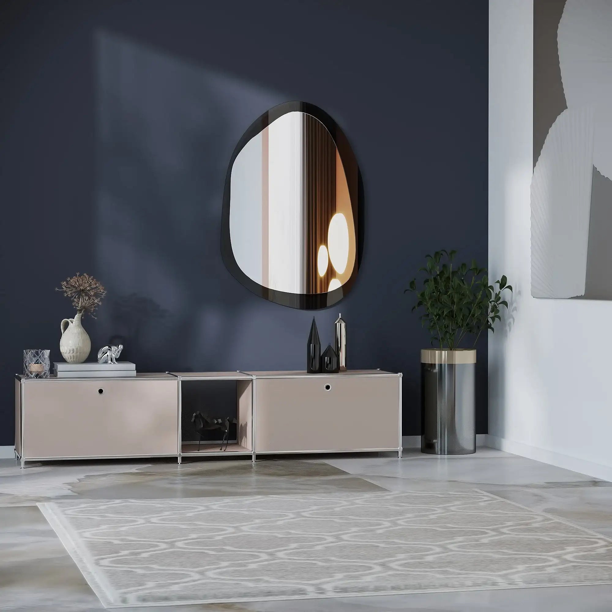 Lowboard in Taupe mit 2 Klappen