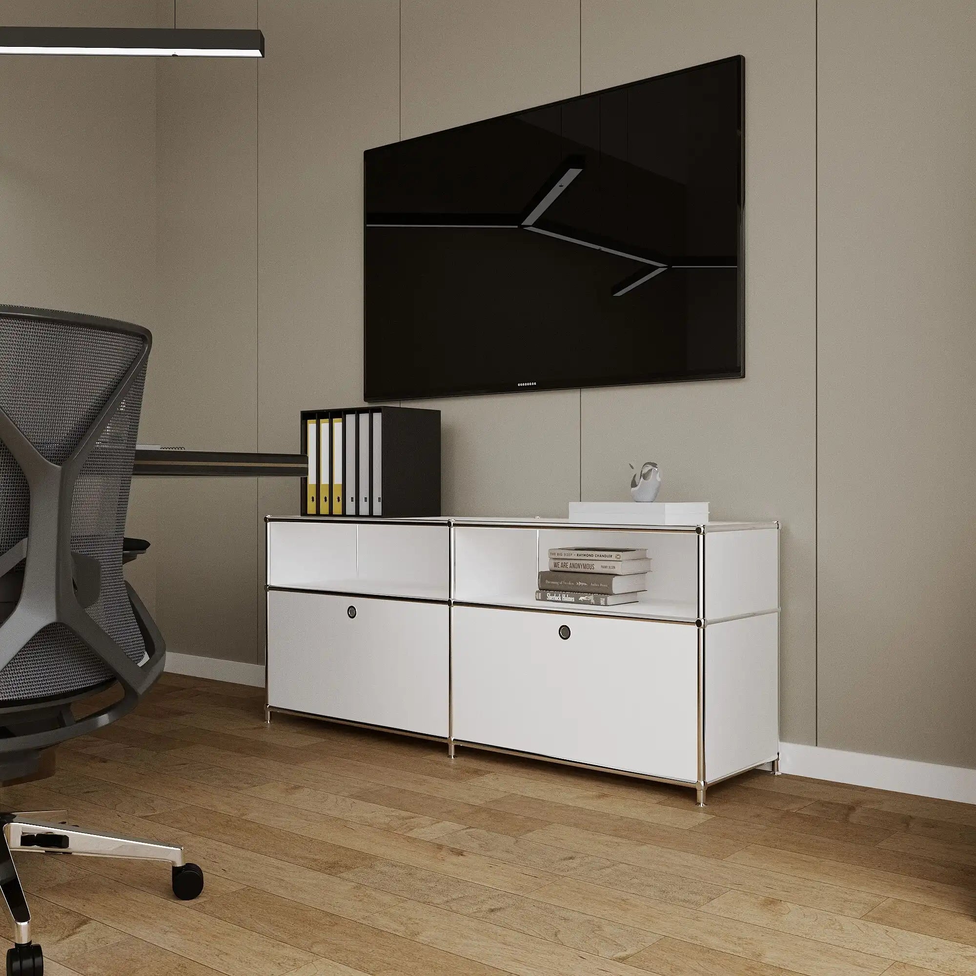 Lowboard in Weiss mit 2 Klappen