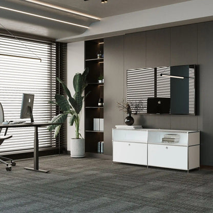 Lowboard in Weiss mit 2 Klappen