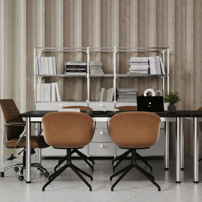 Étagère blanche avec fonction vitrine