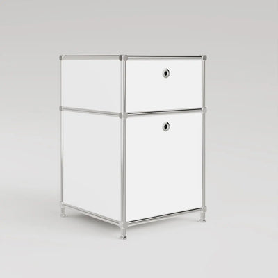 Boîte de rangement de bureau blanche à 2 tiroirs