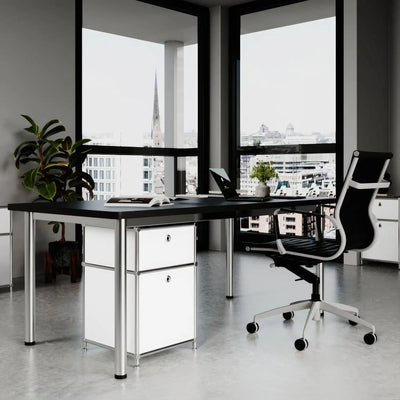 Boîte de rangement de bureau blanche à 2 tiroirs