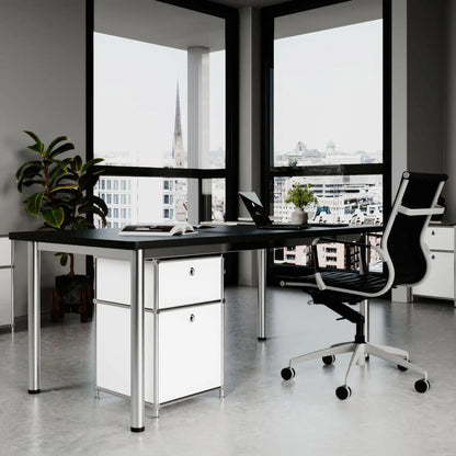 Boîte de rangement de bureau blanche à 2 tiroirs