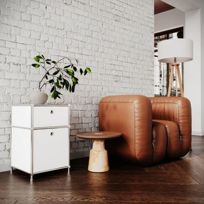 Boîte de rangement de bureau blanche à 2 tiroirs