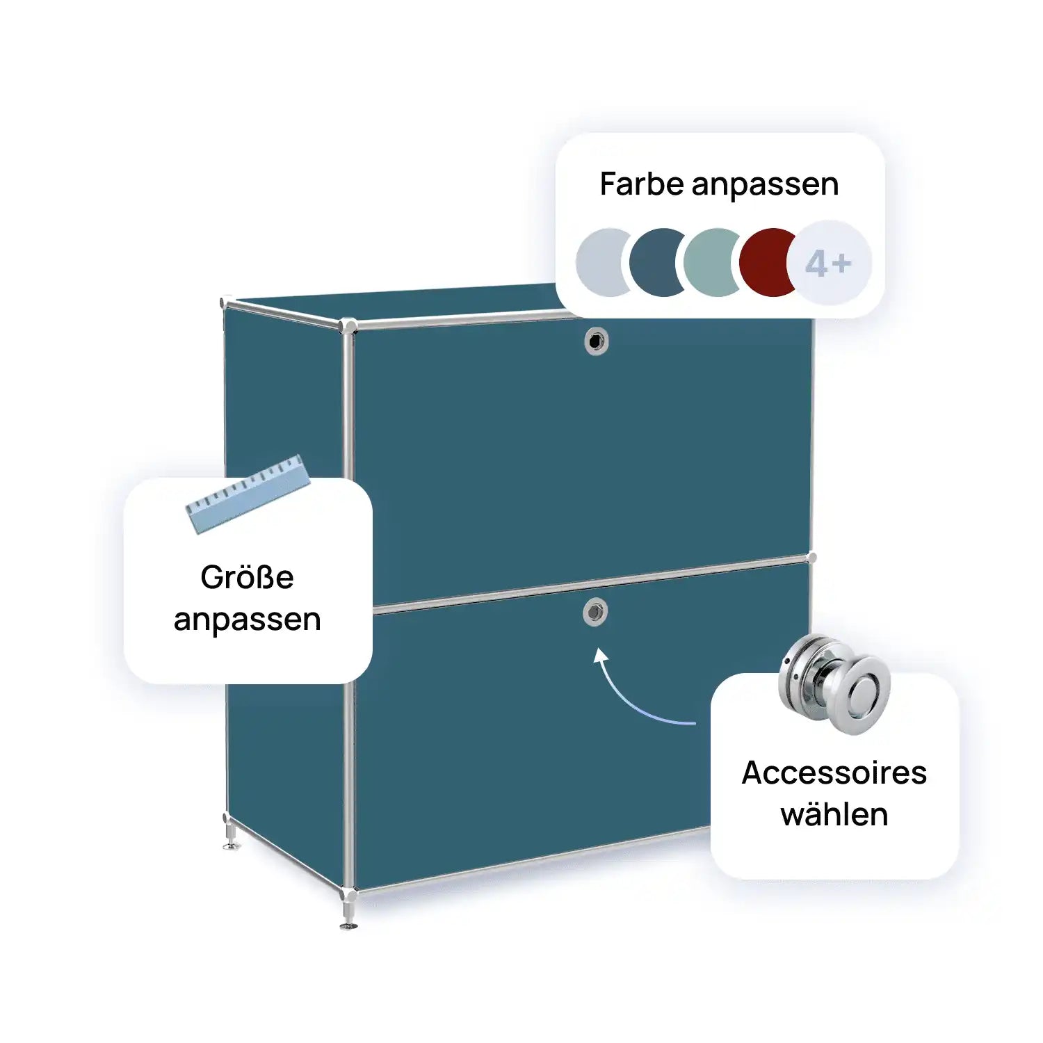 Sideboard Petrol, individually configurable
