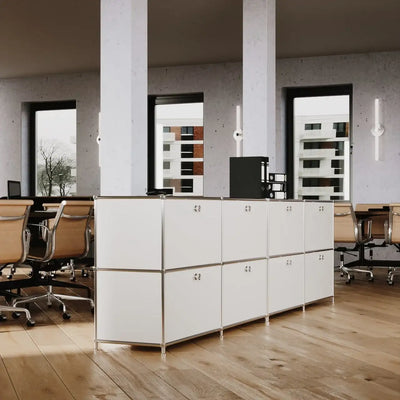 Buffet blanc à 4 portes