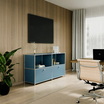 Sideboard in Petrol mit 2 Klappen