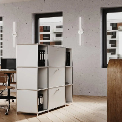 Buffet blanc à 2 portes et 1 tiroir