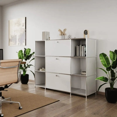 Buffet blanc à 2 portes et 1 tiroir