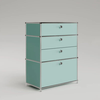 USM Haller Alternative von Flexcube: Kommode in Mint mit 4 Schubladen