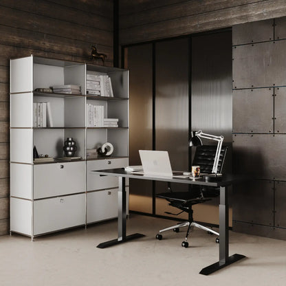 USM Haller Alternative von Flexcube: Regal in Weiss mit 2 Schubladen / Klappen