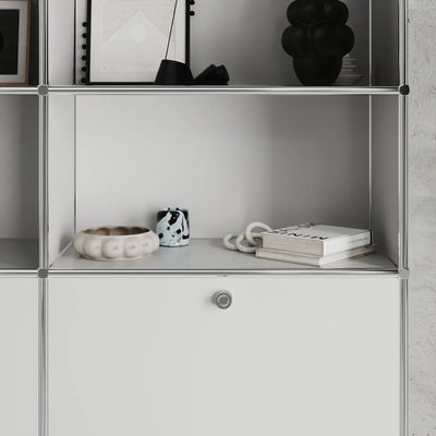 Alternative USM Haller de Flexcube : étagère blanche avec 2 tiroirs/abattants