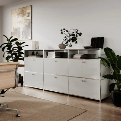 USM Haller Alternative von Flexcube: Kommode in Hellgrau mit 6 Schubladen