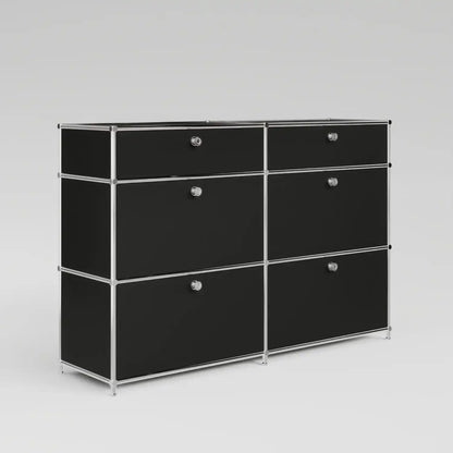 USM Haller Alternative von Flexcube: Kommode in Schwarz mit 6 Schubladen