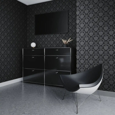 USM Haller alternative from Flexcube: Chest of drawers in black with 6 drawers