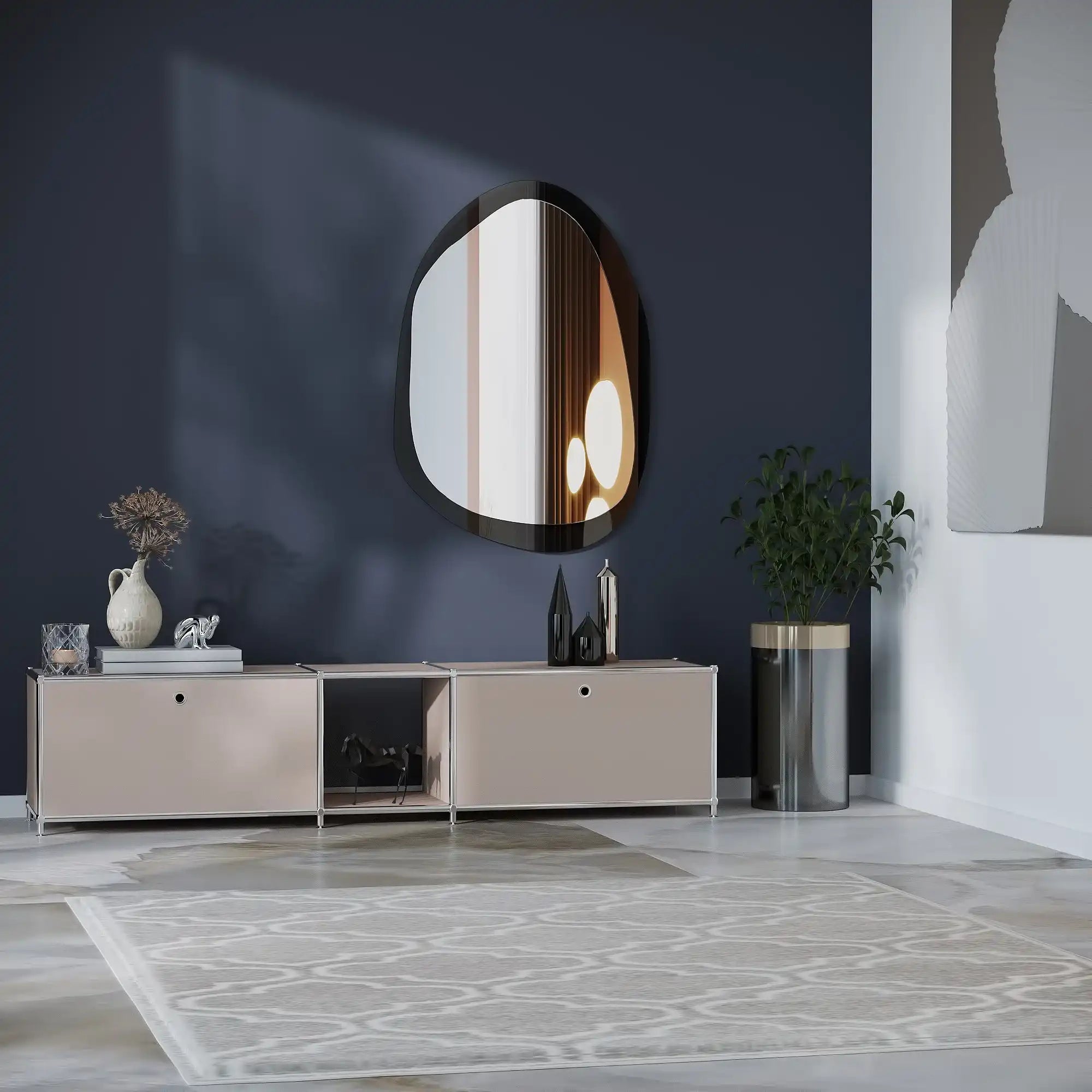 USM Haller Alternative von Flexcube: Lowboard in Taupe mit 2 Klappen