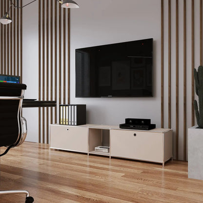 USM Haller Alternative von Flexcube: Lowboard in Taupe mit 2 Klappen