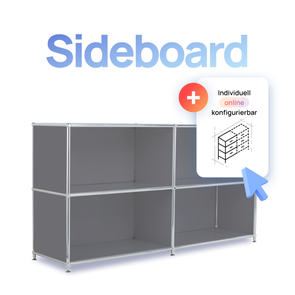 Sideboard Dunkelgrau individuell konfigurierbar