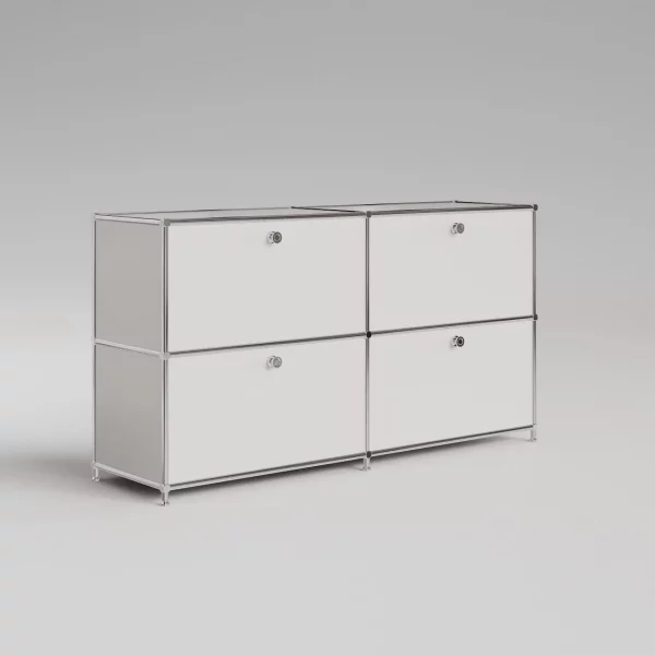 Sideboard en blanc avec 4 abattants