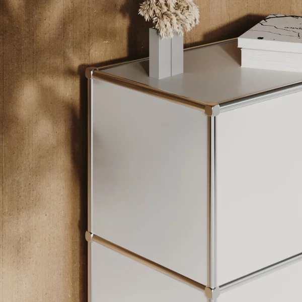 Sideboard en blanc avec 4 abattants
