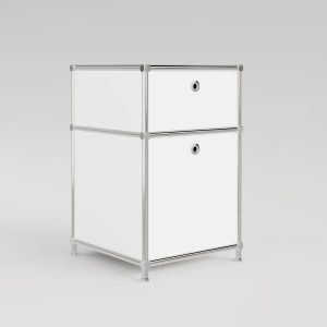 White desk pedestal with 2 drawers