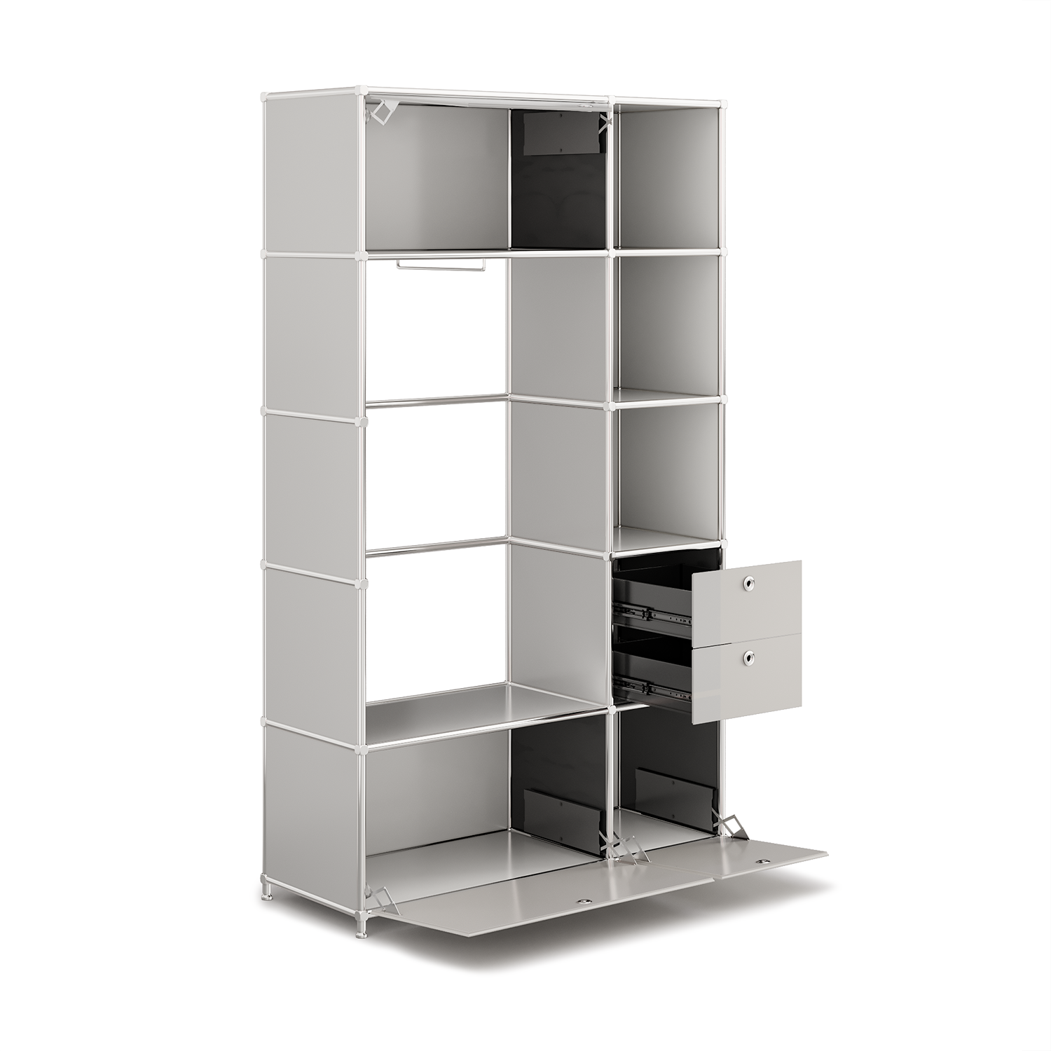 Vestiaire gris clair élégant