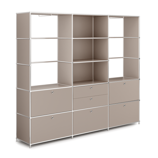 Wardrobe in elegant taupe