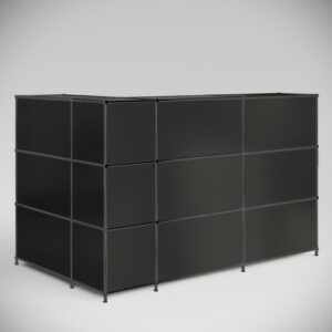 Kompakte Empfangstheke in L-Form