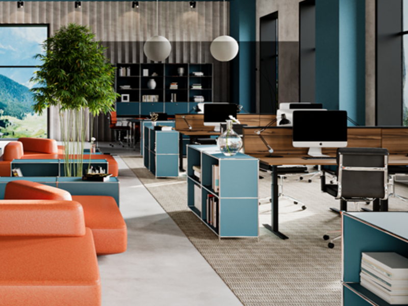1 Büro petrol quadrat